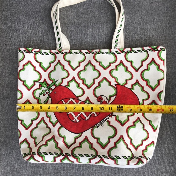 Like new! - BRIGHTON Christmas Love & Joy Double Sided Canvas Tote Bag - Picture 13 of 13